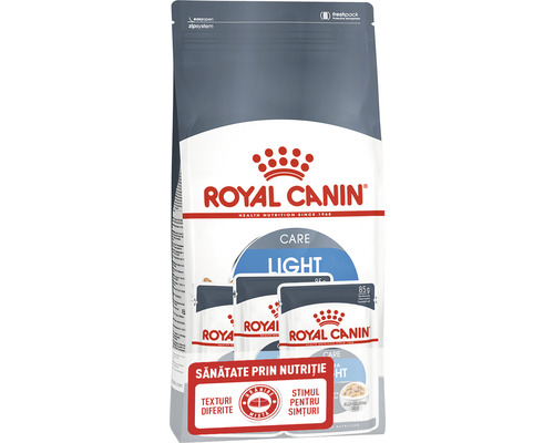 Hrană uscată pentru pisici Royal Canin Light Weight Care Adult limitarea creșterii în greutate 1,5 kg+3 plicuri hrană umedă Light Wheight Care-0