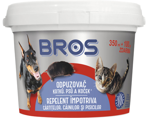 Repelent Bros împotriva cârtițelor, câinilor și pisicilor, 450 ml