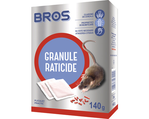 Granule raticide Bros, 140 g, 7 buc x 20 g-0