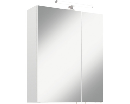 Dulap baie cu oglindă pelipal Quickset 354, iluminare LED, PAL, 55x20x70 cm alb