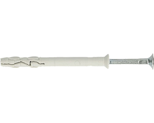 Dibluri plastic cu șurub cui percuție Fischer 6x40 mm, 100 bucăți