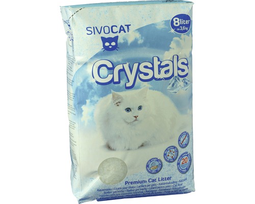 Nisip pentru litieră pisici Sivocat sub formă de cristale, 8 l