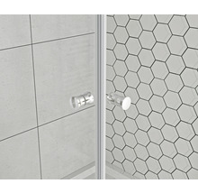 Ușă duș batantă basano Modena 80x195 cm sticlă transparentă profil crom-thumb-4