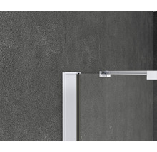Cabină de duș semirotundă basano Romallo, 90x90x195 cm, sticlă securizată transparentă, profil aluminiu cromat-thumb-3