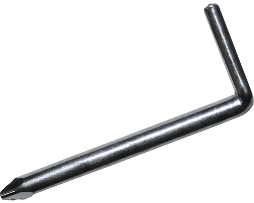 Cuie cu cârlig tip L Dresselhaus 2,5x30 mm oțel zincat, 35 bucăți-0