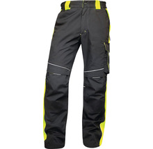 Pantaloni de lucru Ardon Neon din bumbac + poliester negru/galben, mărimea 46-thumb-0
