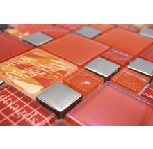 Mozaic XCM MC579 combi silver red 29,8x29,8 cm-thumb-1