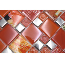 Mozaic XCM MC579 combi silver red 29,8x29,8 cm-thumb-3
