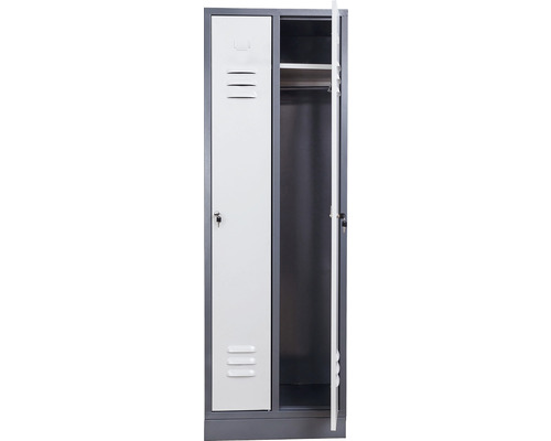 Dulap metalic FAM MD34 600x450x1800 mm, cu 2 uși 1 poliță și bară de haine
