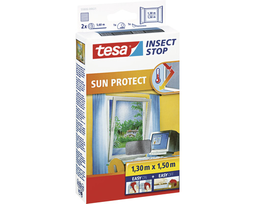 Plasă țânțari pentru ferestre tesa Sun Protect antracit 130x150 cm