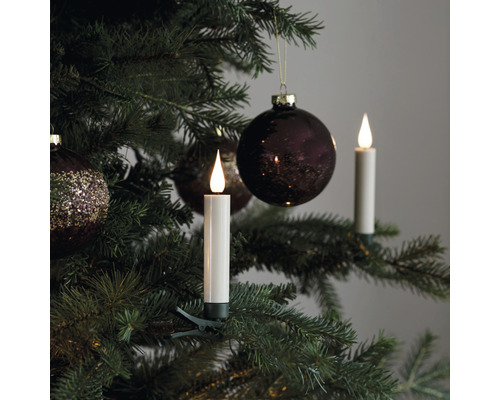 Set 10 lumânări LED pentru brad Crăciun Konstsmide alb cald incl. timer și telecomandă-0