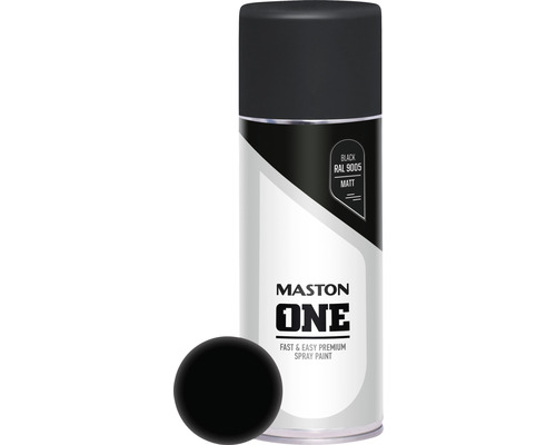 Lac spray ONE Maston negru mat 400 ml