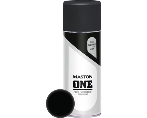 Lac spray Maston ONE negru satinat 400 ml