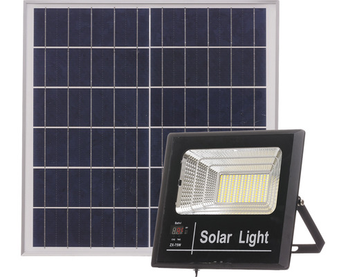 Proiector solar cu LED QL Lighting 6000 lumeni 3000-8000K, cu telecomandă, aluminiu negru-0
