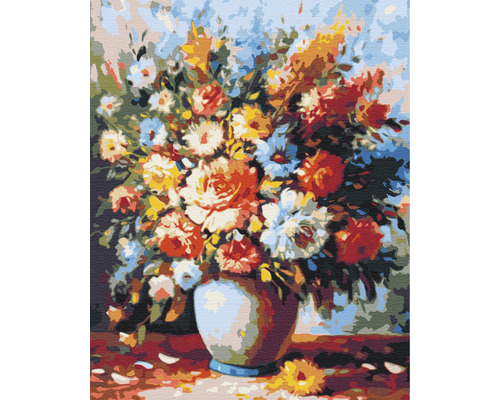 Pictură pe numere Luxurious bouquet in a vase 40x50 cm-0
