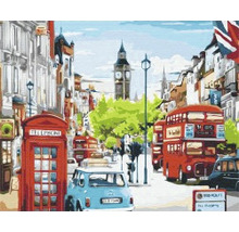 Pictură pe numere Rush hour in London 40x50 cm-thumb-0