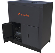 Cazan / Centrală termică pe peleți Fornello Eco Energy 40 kW, echipată cu automatizare, pompă, afișaj digital, arzător fontă, buncăr integrat 100 kg, 128x119x80 cm-thumb-4