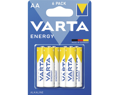 Baterii alcaline Varta AA 1,5V pachet 6 bucăți
