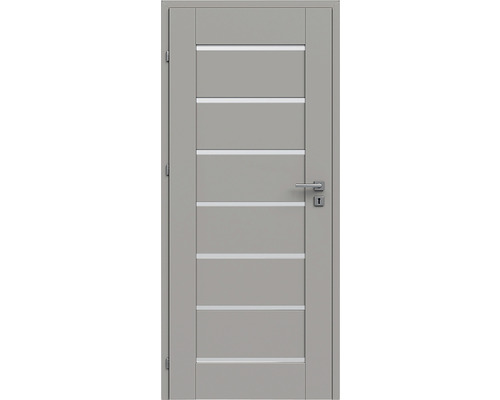Foaie de ușă Classen Greco 3 gri mat MDF 203,5x84,4 cm stânga