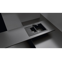 Chiuvetă bucătărie cu 1 cuvă + ½ Schock Manhattan D-150S 78x50 cm, cu picurător, reversibilă, Cristalite Croma-thumb-9