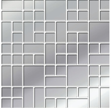 Mozaic sticlă Glass Platinum gri 25x25 cm-thumb-0