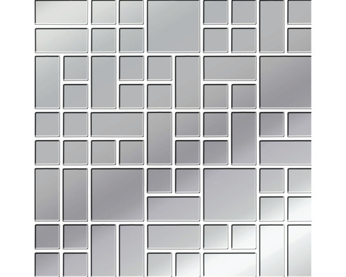 Mozaic sticlă Glass Platinum gri 25x25 cm-0