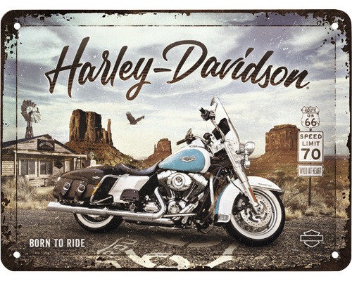 Tablou metalic decorativ Harley-Davidson R 66 15x20 cm