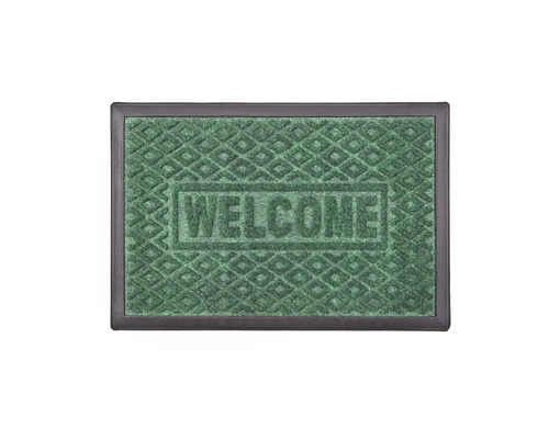 Covoraș intrare Welcome verde 40x60 cm-0