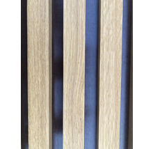 Panou exterior Estetica din TEGO cu riflaj din lamele stejar masiv natur 3x60x250 cm 1,5 m2-thumb-1