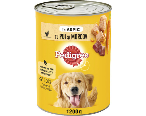 Hrană umedă pentru câini Pedigree Adult cu pui și morcov 1,2 kg