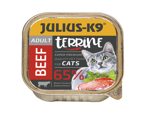 Hrană umedă pentru pisici JULIUS-K9 Adult terină cu vită 100 g