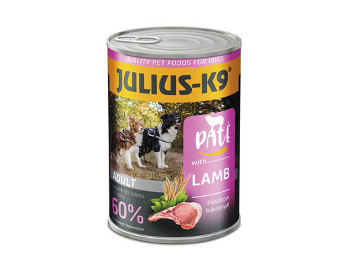 Hrană umedă pentru câini JULIUS-K9 Adult pate cu miel 400 g