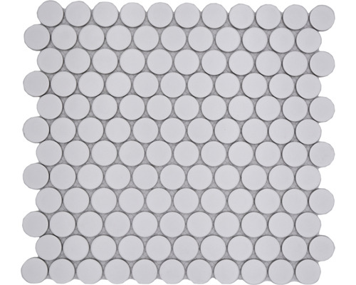 Mozaic ceramic 11G alb mat 31,2x33 cm-0