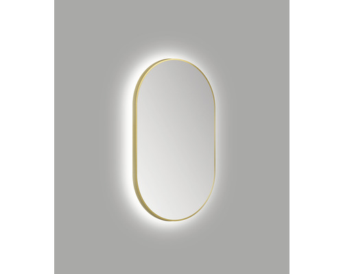 Oglindă baie cu LED ovală DSK Bronze 60x100 cm IP 24