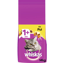 Hrană uscată pentru pisici Whiskas cu pui și ficat 14 kg-thumb-0