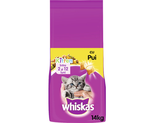 Hrană uscată pentru pisici Whiskas Junior cu pui 14 kg-0