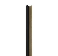 Panou riflaj decorativ Linea Slim 3 stejar negru 3x15x265 cm-thumb-3
