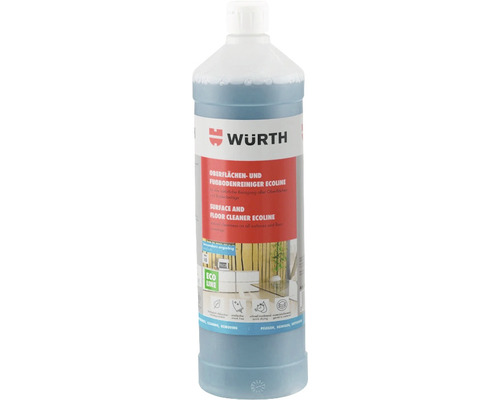 Soluție de curățat suprafețe multiple & pardoseli (detergent) Würth Ecoline 1L-0