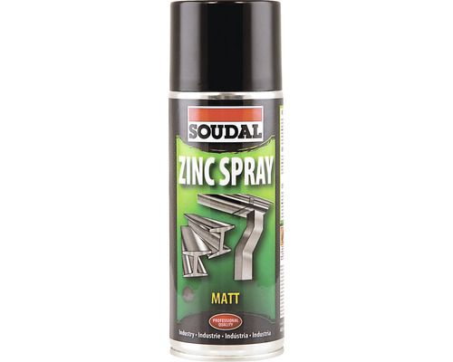 Vopsea spray zinc pentru metal Soudal gri argintiu 400 ml