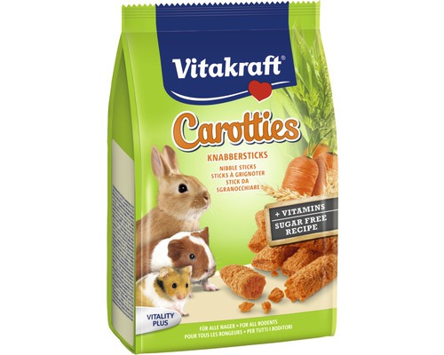 Gustare pentru iepuri pitici, Vitakraft Carotties, 50 g