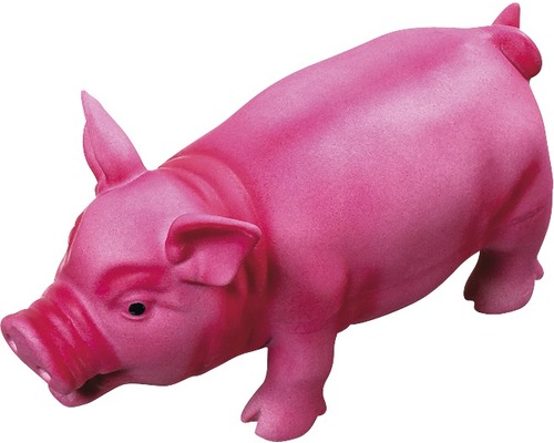 Porc din latex, 22 cm, roz