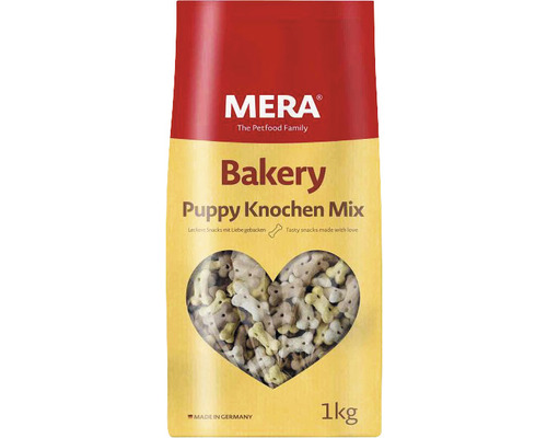 Recompensă pentru câini Mera Bakery Puppy Mix biscuiți formă oase 1 kg