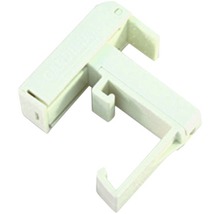 Suport clemă din PVC pentru jaluzele din aluminiu, alb, set 2 buc.-thumb-0