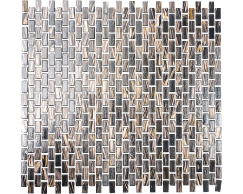 Mozaic sticlă maro-auriu 30,5x32,7 cm-0