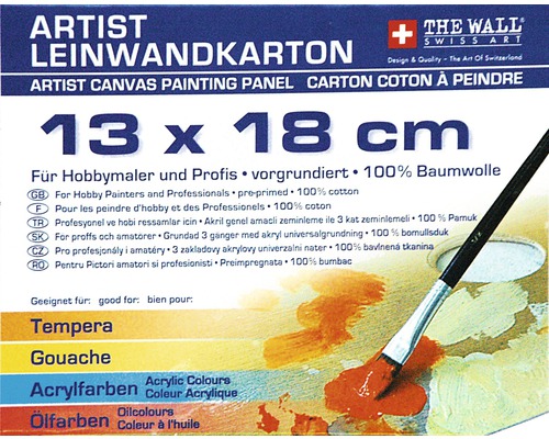 Carton pânzat pentru pictură 13x18 cm-0