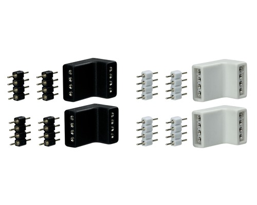 Set conectori de colț Paulmann YourLED max. 60W, 4 piese (2 x alb; 2 x negru)-0