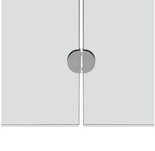 Set șină inox pentru ușă dublă Pertura Tildra 1400-1800 mm-thumb-1