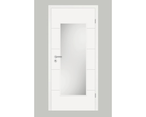 Foaie de ușă Pertura Perla 05 albă 73,5x198,5 cm dreapta LA-HD (Nu include sticla)-0