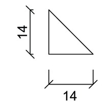 Profil lemn triunghiular Konsta pin 14x14x2000 mm calitatea A-thumb-1