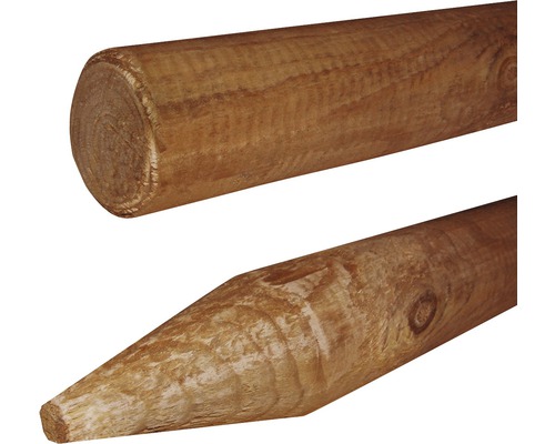 Stâlp ascuţit lemn Ø 7 cm H 200 cm maro-0